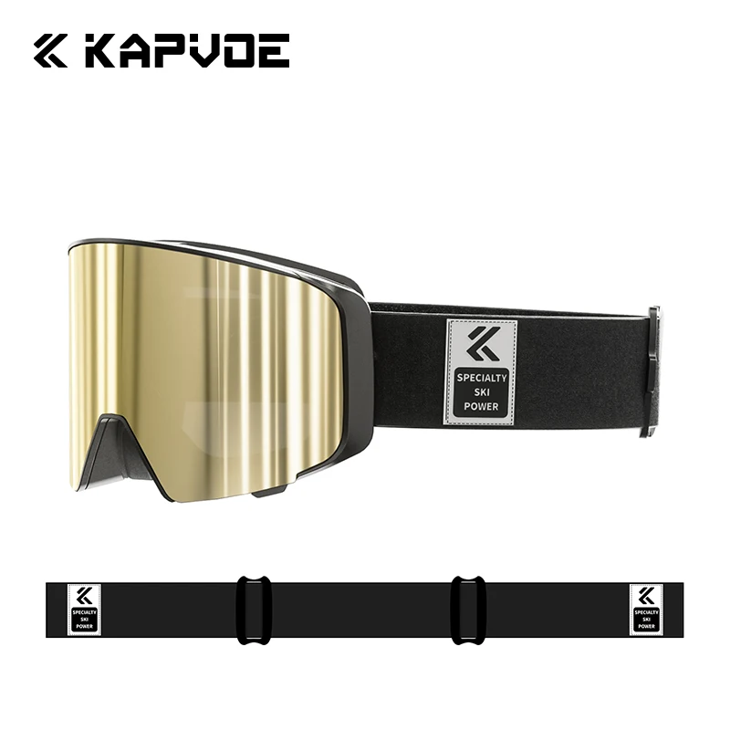 Kapvoe カラーフォトクロミックスキーゴーグル男性スノーモービル防曇