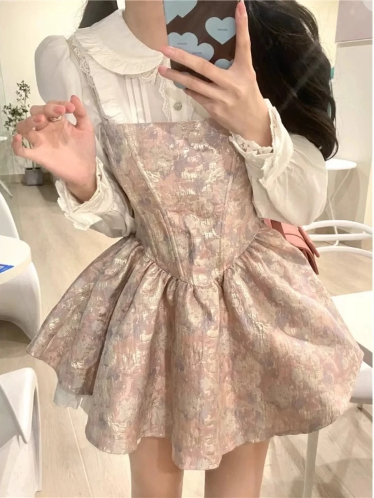 Frühling Neue Faion irt Dr Princ Sle Zwei-Stück Set Taille-Cinching Abnehmen High-End-Gefühl Esca Princ