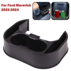 For Ford Maverick 2022 2023 2024 Car Rear Seat Water Cup Holder Storage Box Interior Organizer ABS Auto Parts Accessories Black