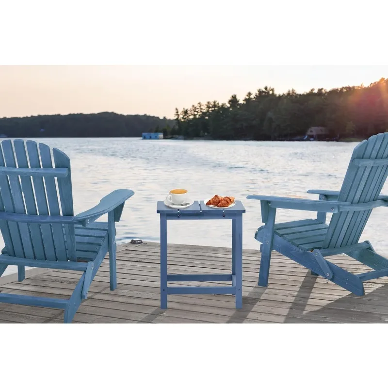 Folding Adirondack Chair Set of 2 with Pre-Assembled BackRest, Wood Patio Chair for Garden Backyard Porch Pool Deck Firepit