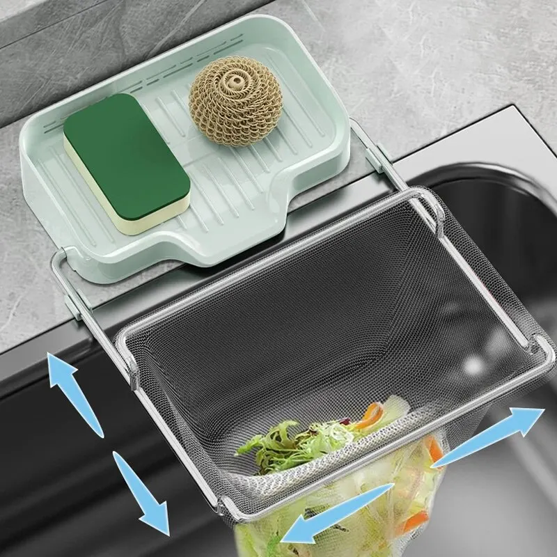 1pc Includes 50 Strainers, Kitchen Sink Strainer Drainage Shelf Multi-Purpose Storage Rack Kitchen Waste Sink Residue Mesh Shelf