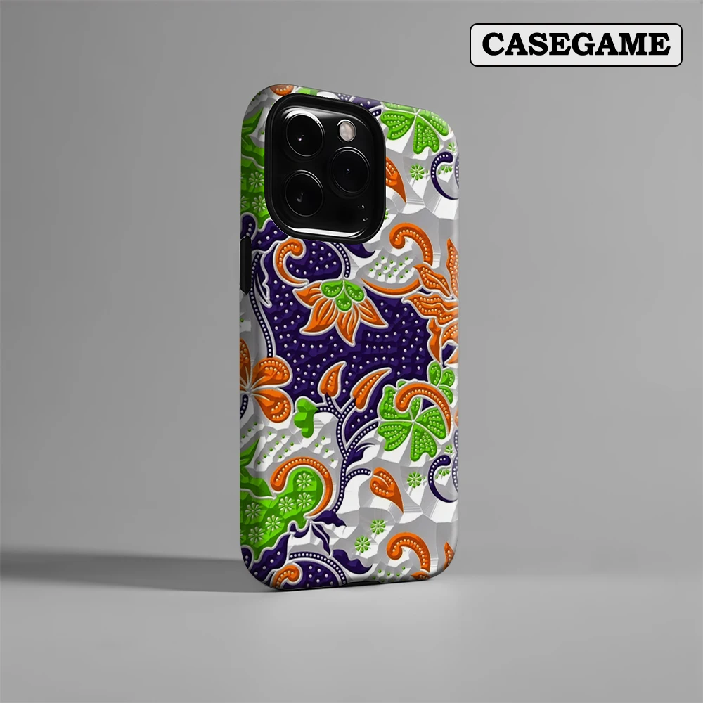 Bohemian Floral Fusion Phone Case for iPhone 17 16 15 14 13 12 11 Pro Max Air Plus Luxury Double-layer Back Cover