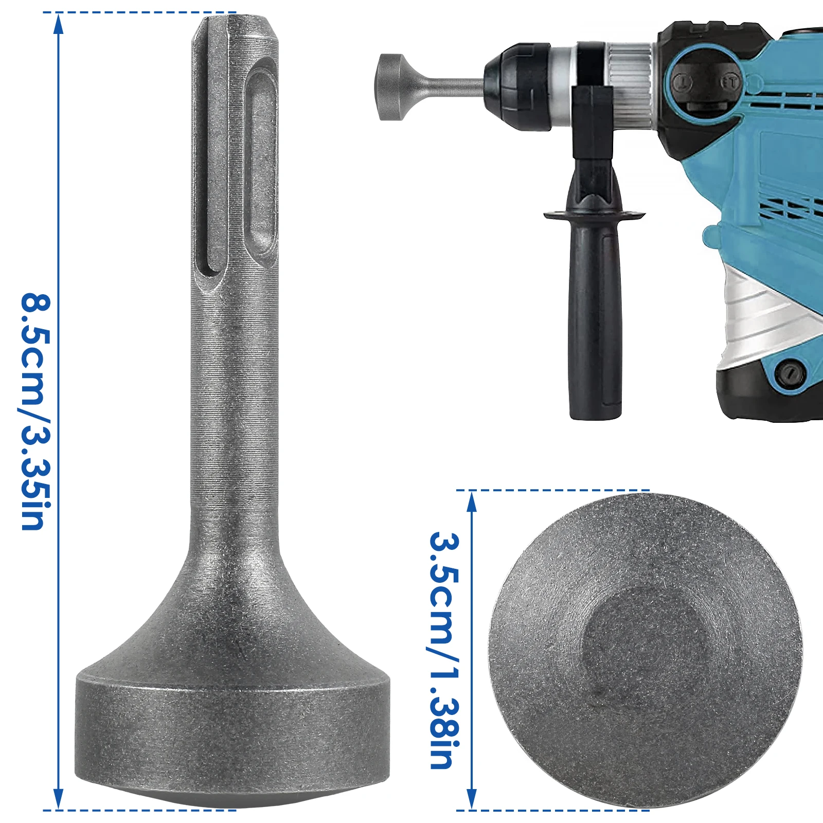 Imagem -02 - Sds Plus Haste de Aterramento Driver Durável Aço Endurecido Sds Plus Broca Haste de Aterramento para Todos os Sds Plus Broca de Martelo Rotativo