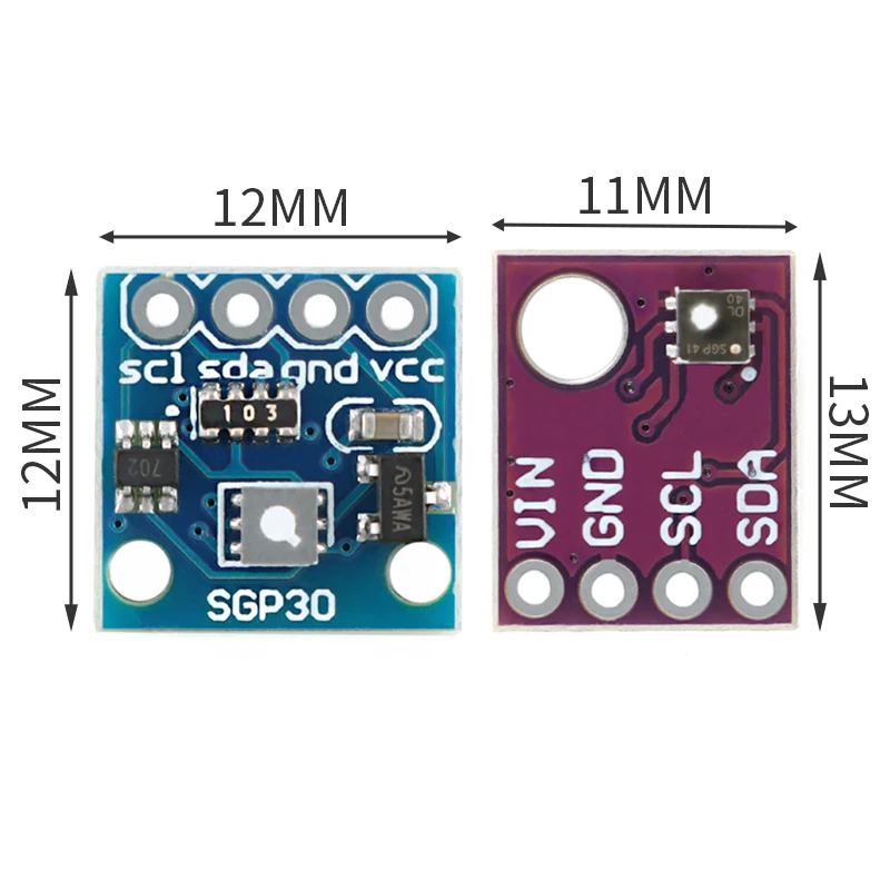 Módulo de sensor de gas SGP30/40/41 Calidad del aire TVOC ECO2 Módulo de medición de dióxido de carbono