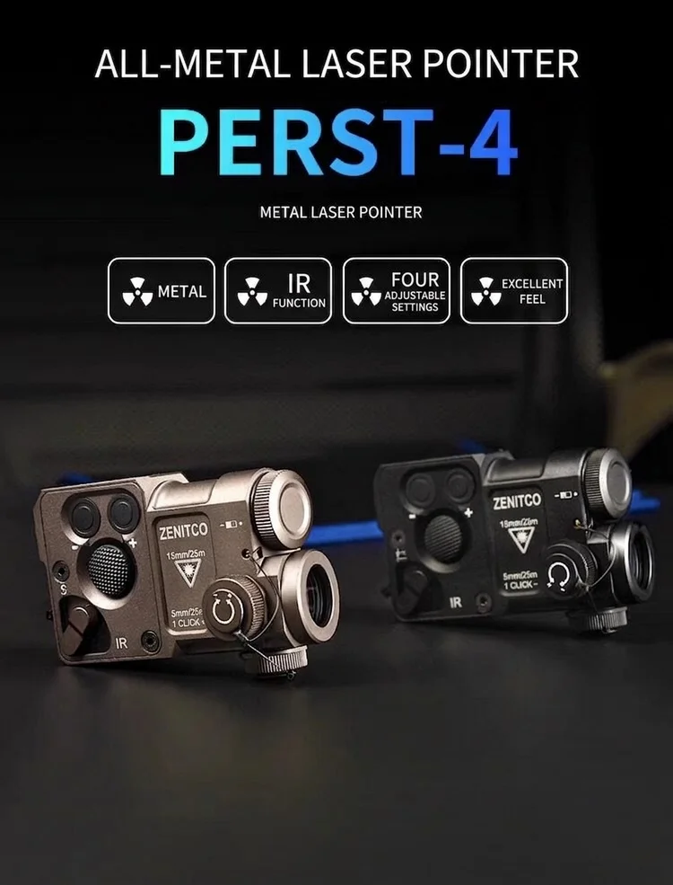 Element Metal IR Green Laser PERST-4 Aiming Laser Sight, Tactical Flashlight Dual Output w/ KV-D2 Switch Weaponlight for Hunting