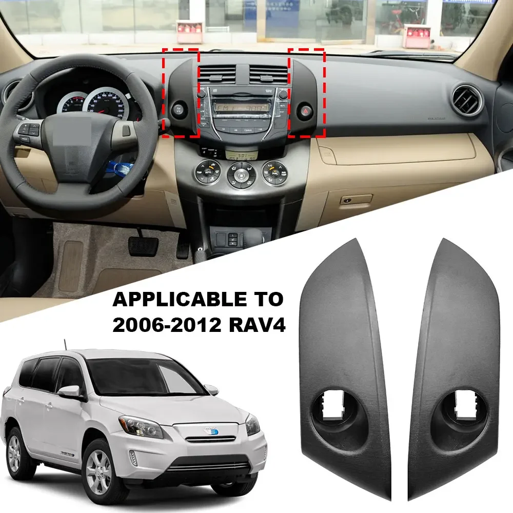 2Pcs Car Center Instrument Cluster Finish Panel Trim For Toyota-Rav4 2006 2007 2008 2009 2010 2011 2012