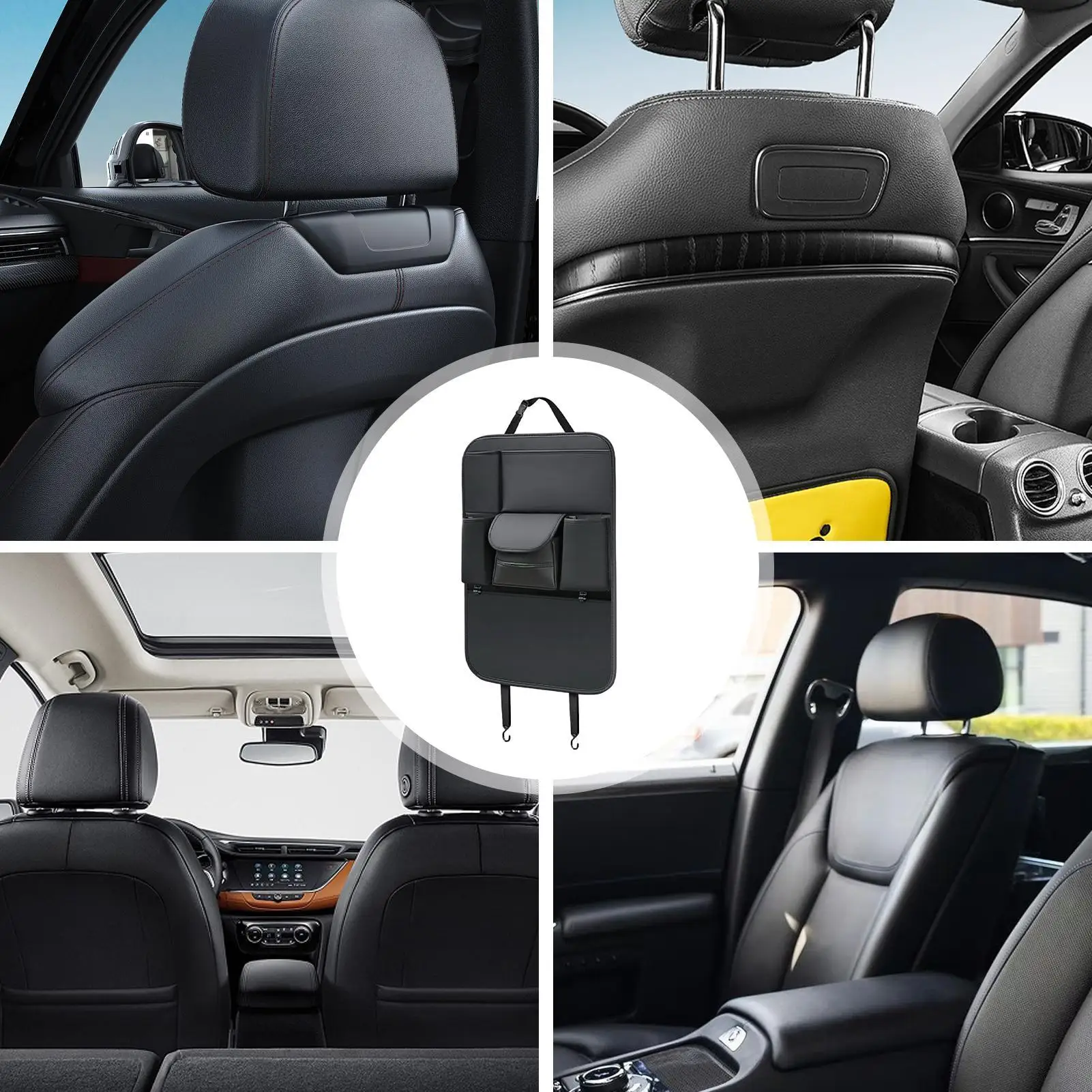

Car Seat Back Organizer Multifunctional High-Capacity Seat Back Pouch Holder Convenient Container For Traveling Storage Vehicle