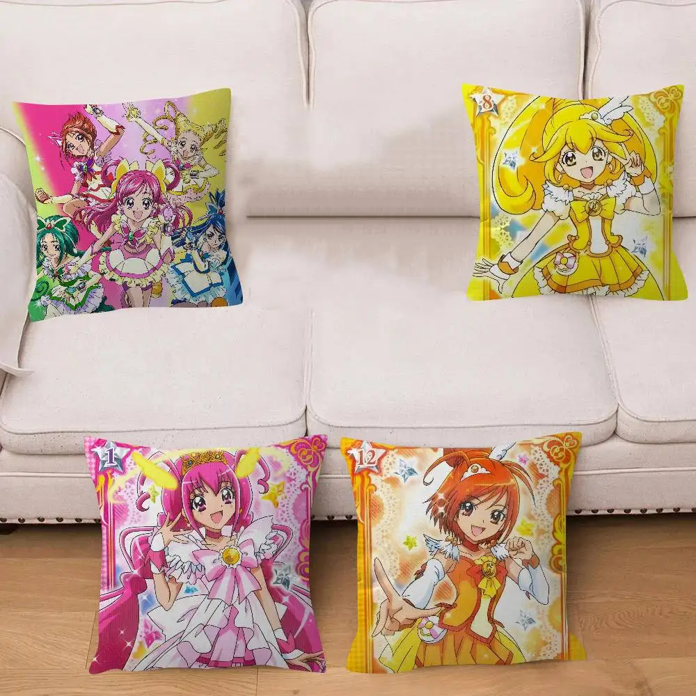 Anime S-Smile P-Precures Kissenbezug, 30 x 50 cm, Polyester, Sofakissen, dekorative Kissen, Heimdekoration, Kissenbezug