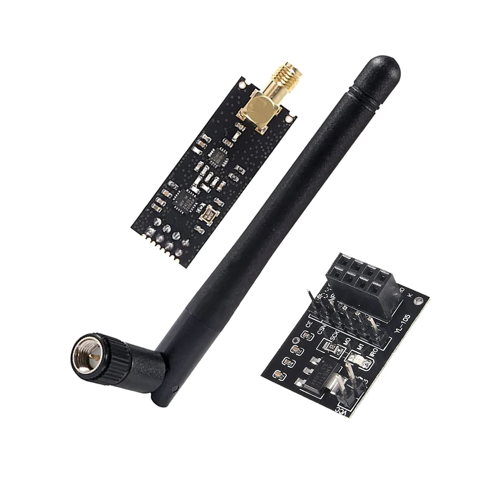 1/5Pc NRF24L01+PA+LNA RF Transceiver Module with SMA Antenna 2.4 GHz 1100m + 5pcs NRF24L01 Wireless Module with Breakout Adapter