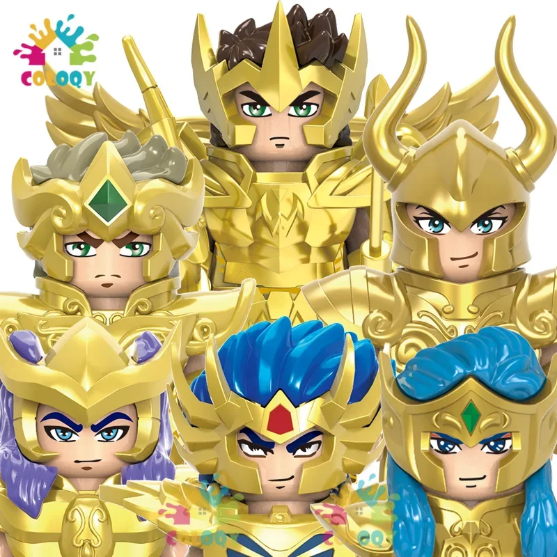 

Kids Toys Saint Seiya Charater Building Blocks Zodiac Golden Warriors Cartoon Mini Action Figures Toys For Kids Christmas Gifts