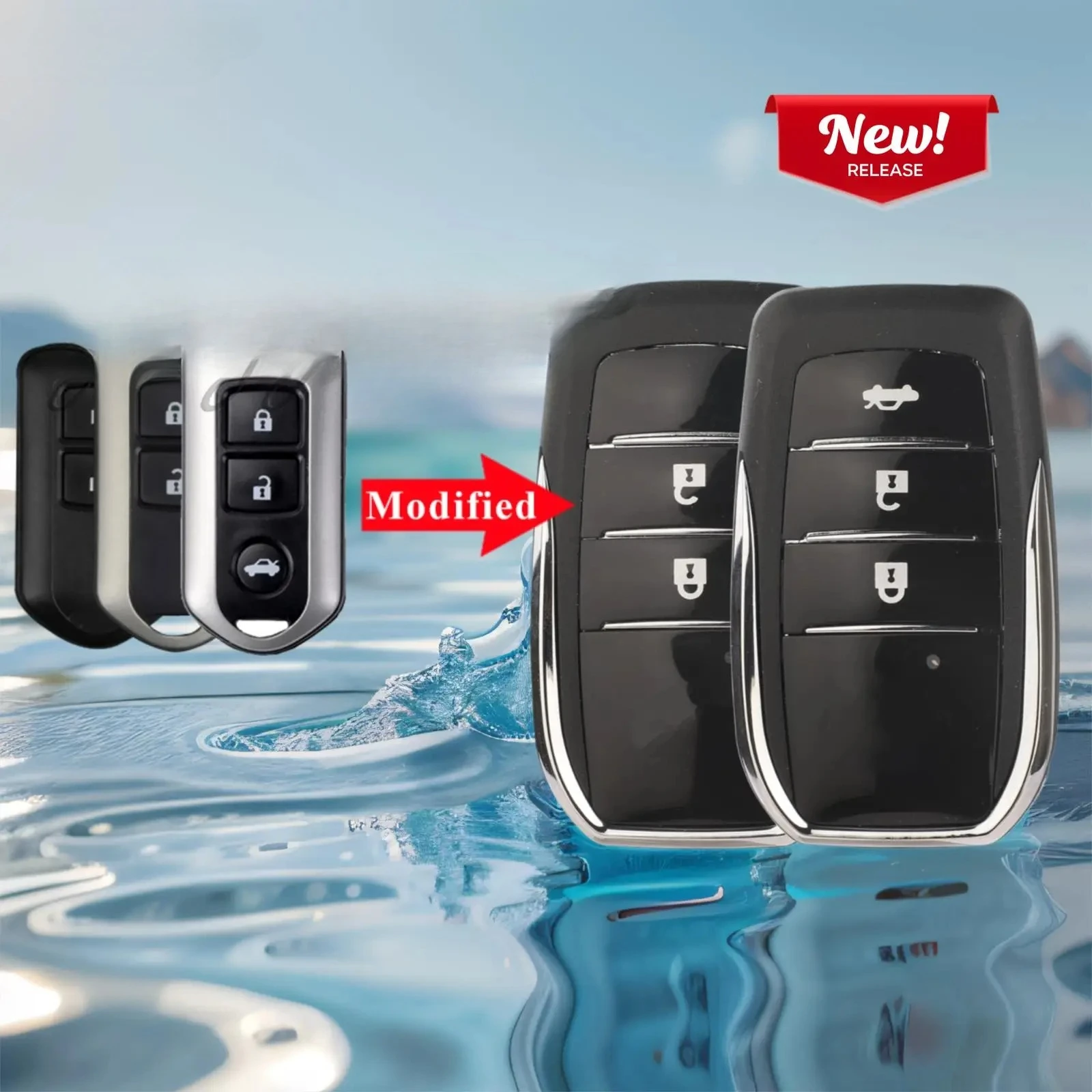 

Модифицированный раскладной корпус ключа автомобиля для Toyota Corolla Camry Reiz RAV4 Highlander Vios Crown Yaris Verso Land Cruiser Prado 2008-2014