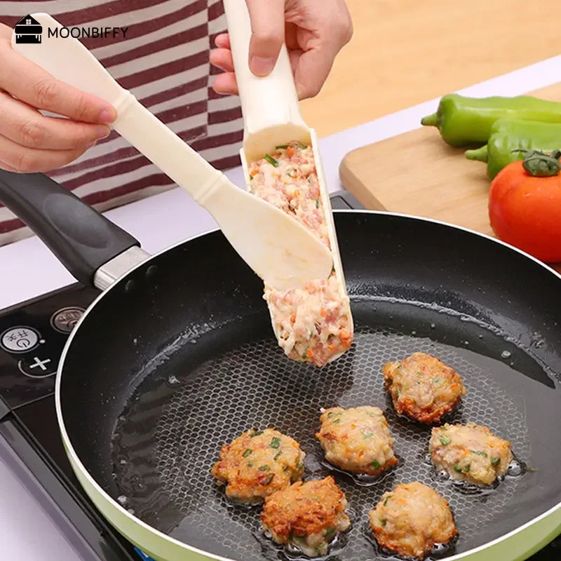 1 Set reusable Making Meatball Artifact Machine Fishball DIY Meatball Maker Plus Spoon Cooking Tool Household Kitchen Accessorie