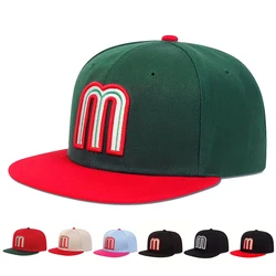 Unisex M Letter Embroidery Hip-hop Hats Spring Autumn Outdoor Adjustable Casual Baseball Caps Sunscreen Hat