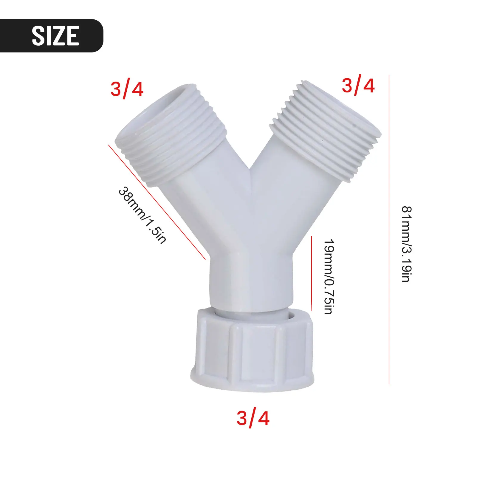 Y Splitter Joiner Dual Inlet Y Tee Connector Adapter For Washing Machines Maximize Water Connection Flexibility