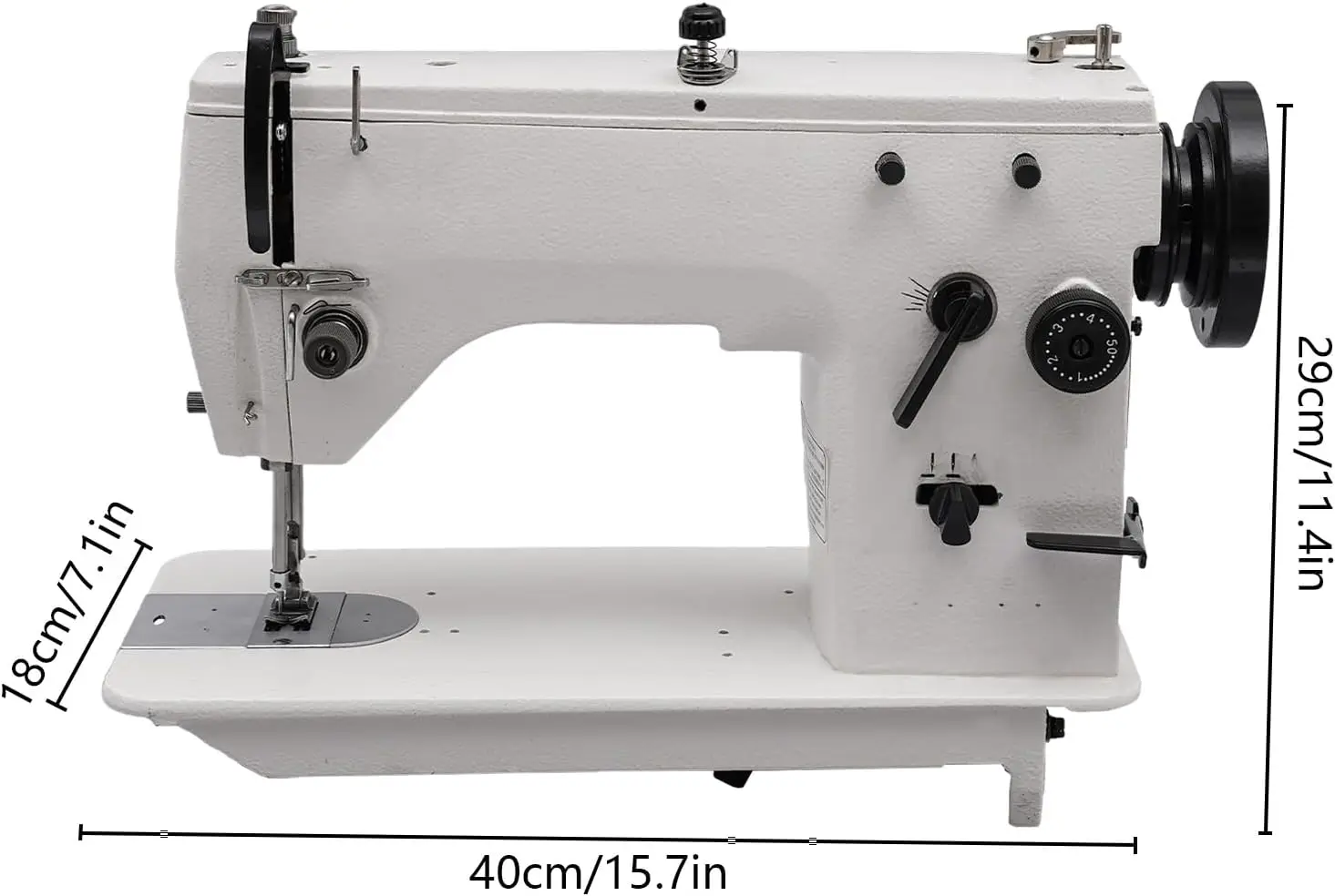 Sewing Machine, 2000 Stitches/Min Heavy Duty Industrial Sewing Machine Head Straight Stitch Zig Zag Sewing Machine Cast Iron