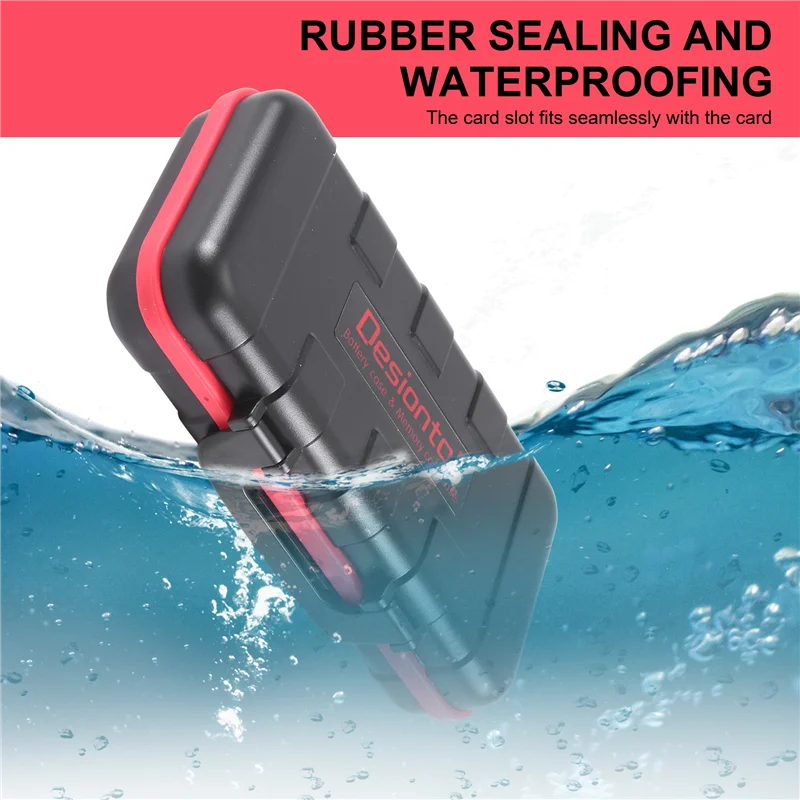 Desiontal مقاوم للماء حامل بطاقة SD حافظة بطارية الكاميرا SD/XQD/CF/TF لكاميرا نيكون EN-EL15 EN-EL 14A LP-E6 /سوني/لايكا #3