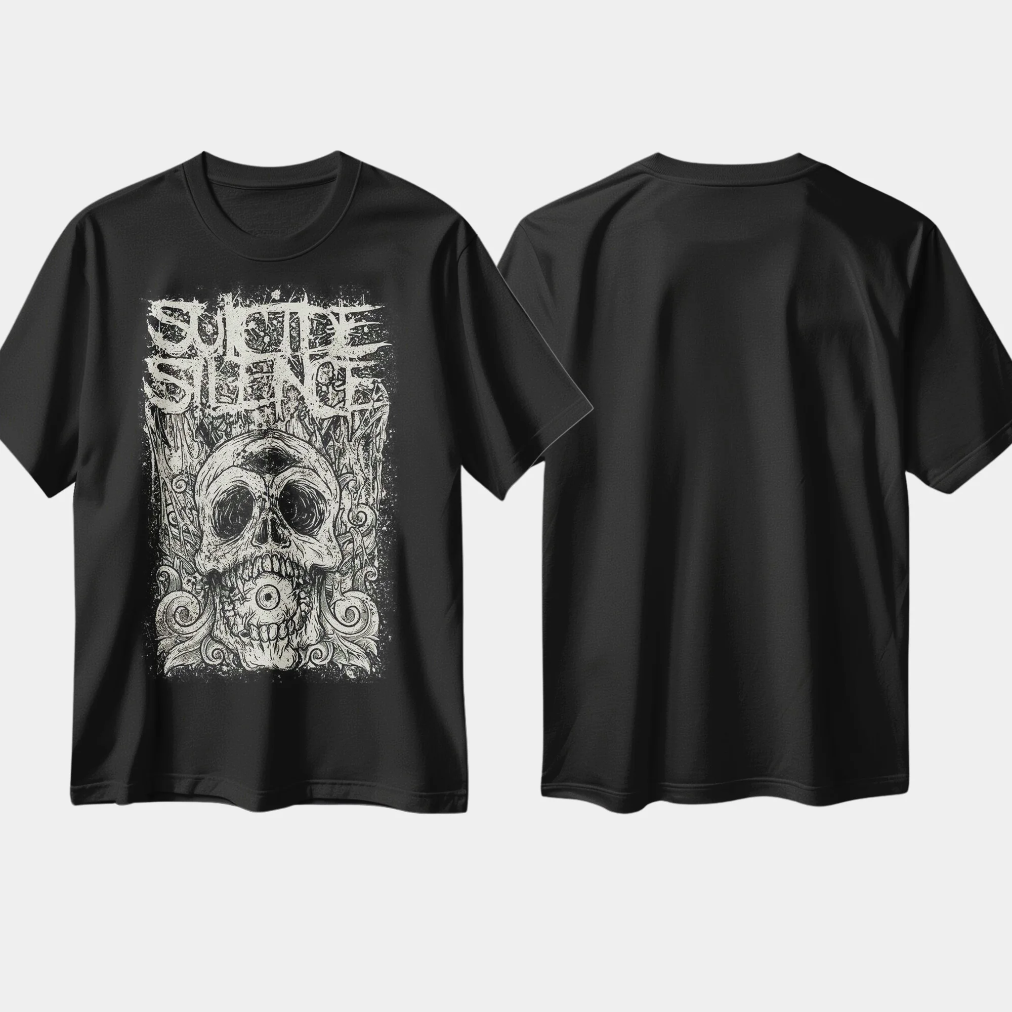 المعادن الفرقة تي شيرت الانتحار الصمت الأمريكية الفرقة روك هدية القطن جولة الرقبة الرجال النساء تيز قصيرة الأكمام