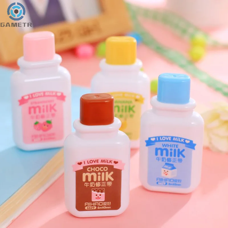 1 buah botol susu pita koreksi portabel Kawaii putih korektor hadiah promosi alat tulis siswa hadiah perlengkapan kantor sekolah