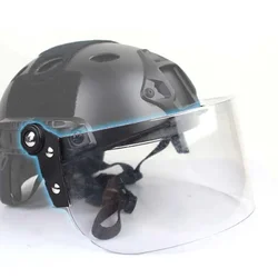 Outdoor Tactical Flip Up Face Shield Lens Goggles Riot Mask Visor for Fast AF MICH Action version Helmet Guide Rail