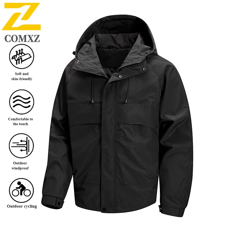 

Модная мужская зарядная куртка в американском стиле, уличная рабочая куртка, ветрозащитное водонепроницаемое спортивное пальто с капюшоном, уличная мужская одежда в стиле Харадзюку