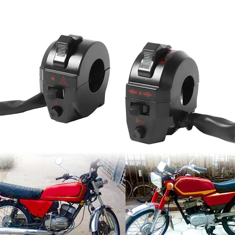 Motorcycle Dual Sport Handlebar Left Side Control Switch High/Low Beam Light Turn Signal Horn Switches For XL XR Scooter Part