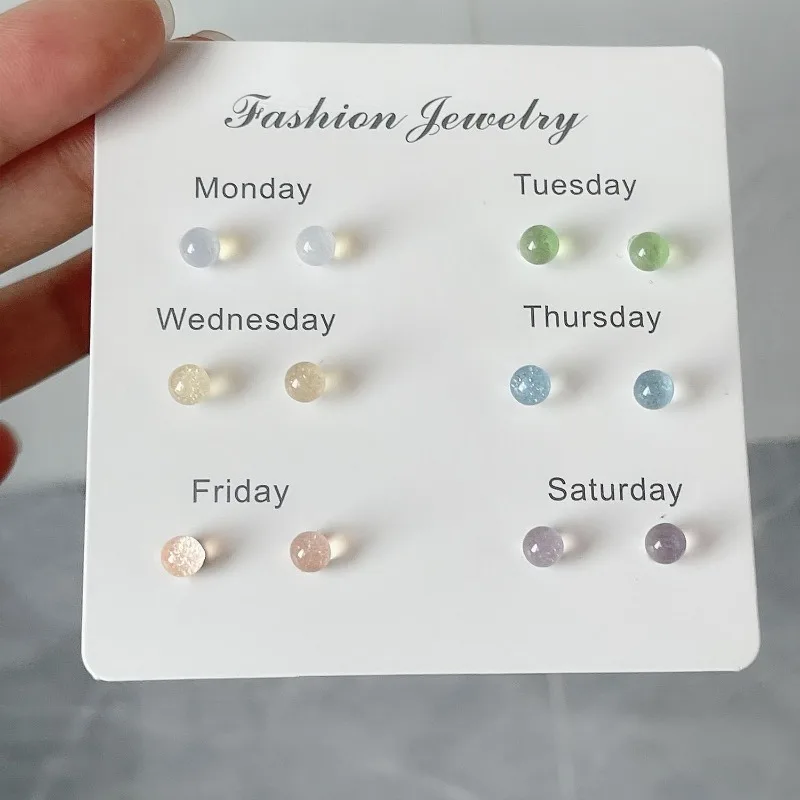Stud Earrings Resin Candy Color Sweet Cute Minimalist Lightweight Comfortable Versatile Daily Office Party Gift for Women