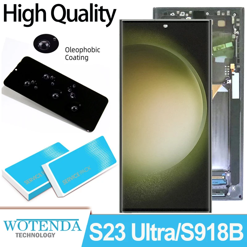 شاشة لمس سامسونج S23 Ultra بحجم 6.8 بوصة من نوع Dynamic AMOLED 120Hz – تقييم شامل لوحدة الشاشة S918B