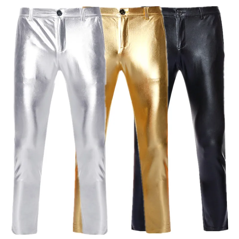 2025 neue männer Luxus Dünne Helle Kleine Stretch Casual Hosen Mode Sänger Bar KTV Bühne Leistung Hosen