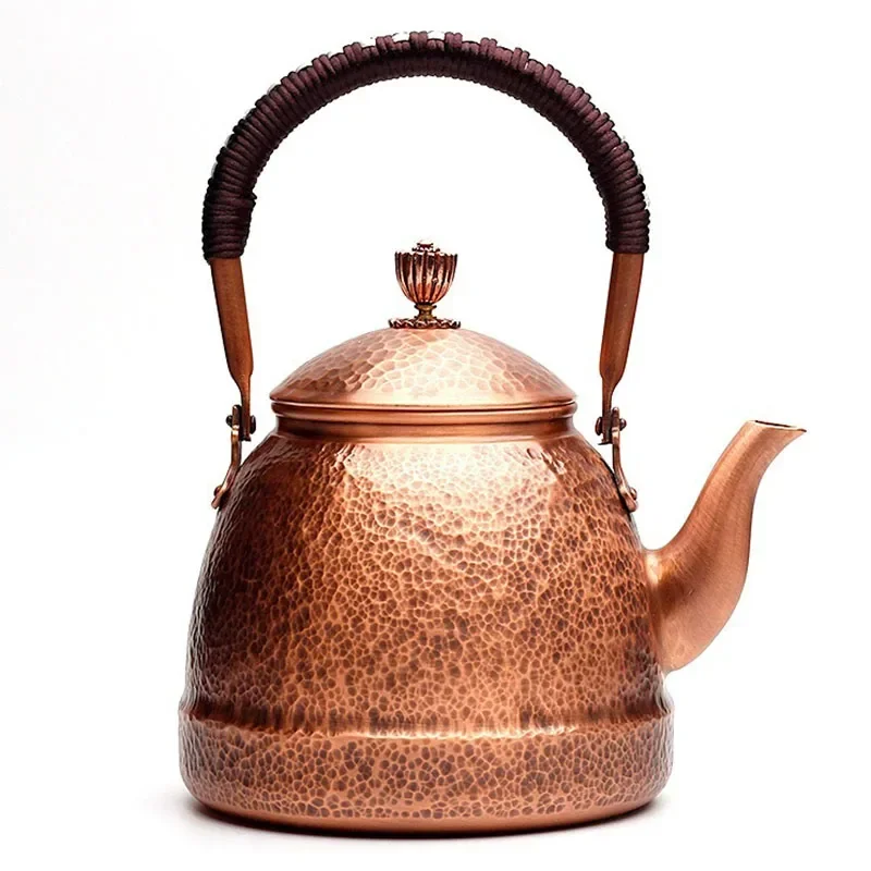 Handmade Tea Pot,Vintage Chinese Teapot,Copper Large Capacity Kettle, Puer Tea, Jasmine Yixing Teapot, Kung Fu Tea Table Kettles