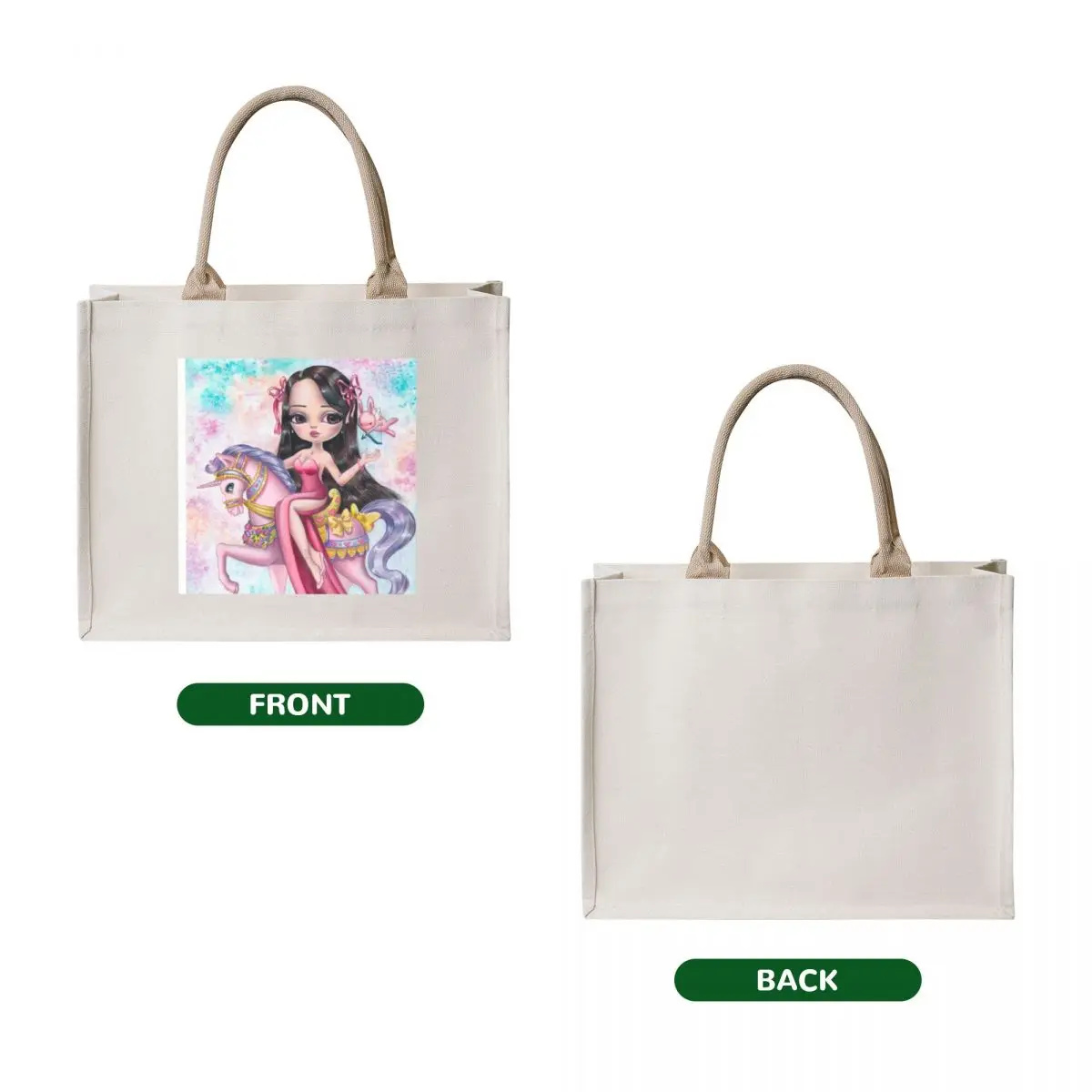 Artemide And The Love Bunny Tote Bag Customizable tote bag Shopper handbag shoping bag