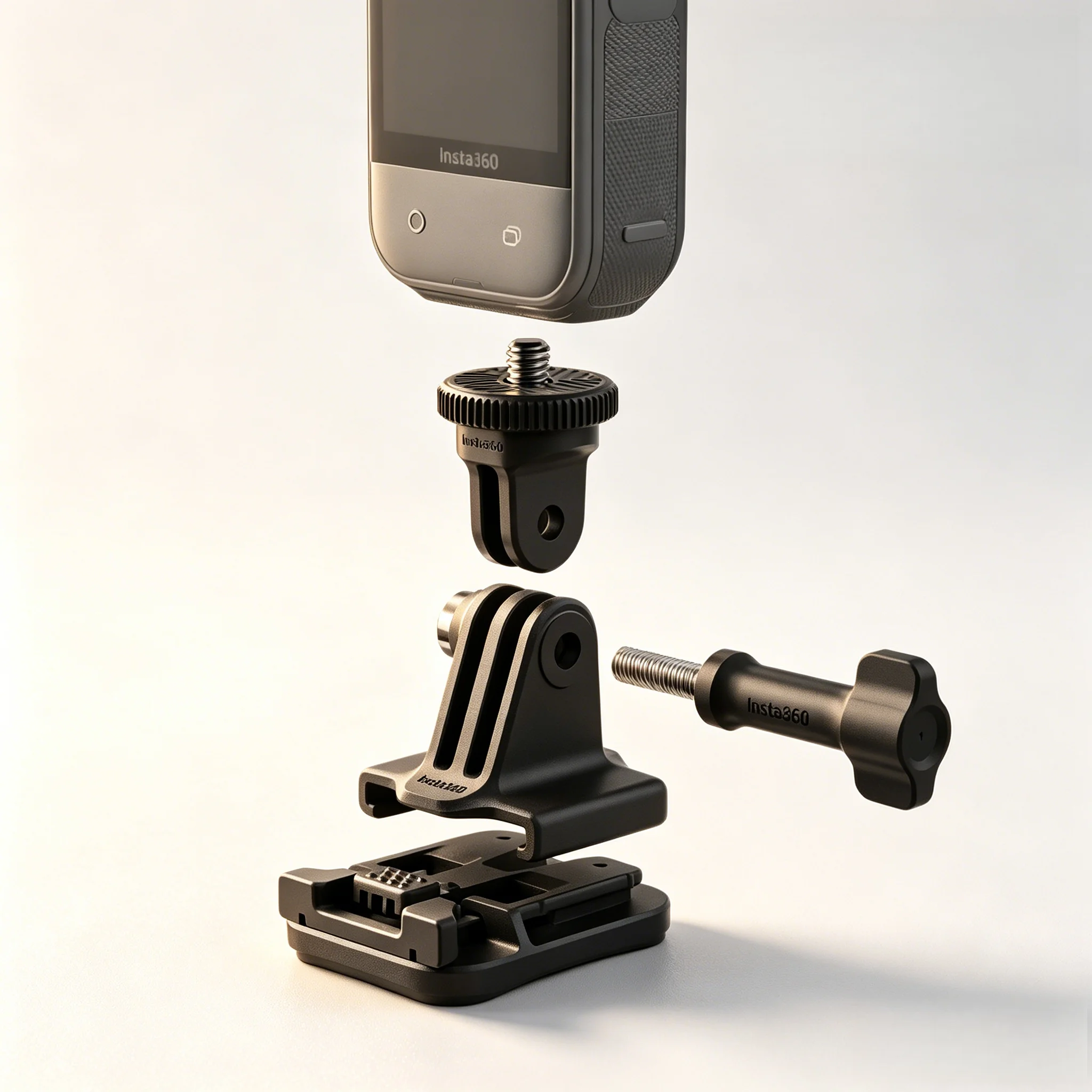 Multi-Surface Mounting Kit For Insta360, durable adhesive bases and brackets, easy quick release camera setup.