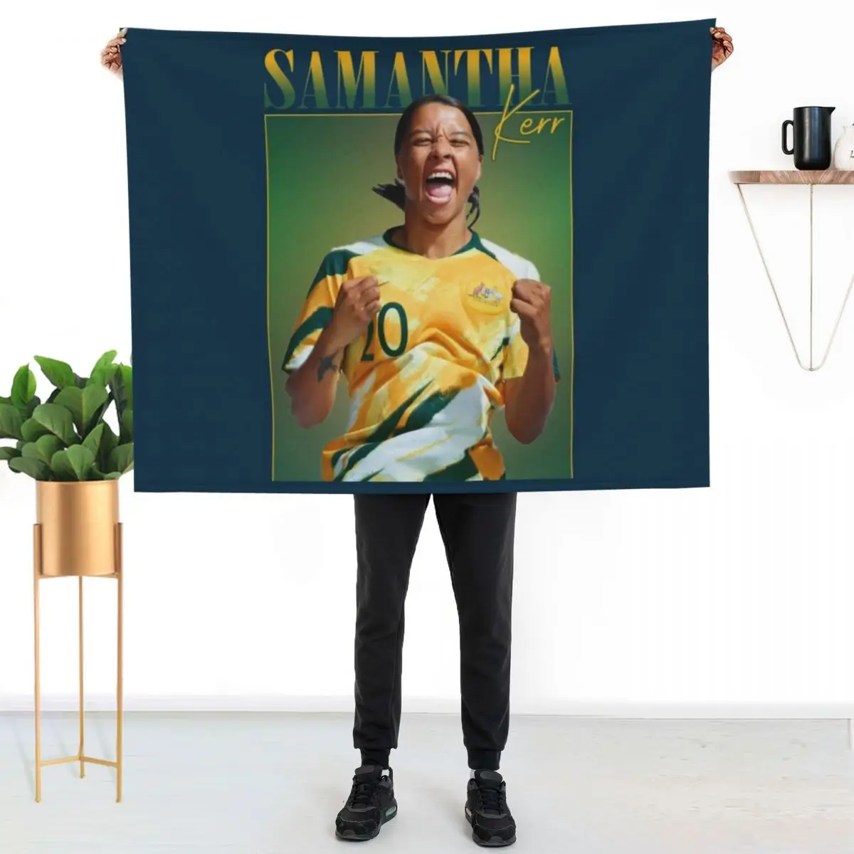 australian kerrpow Throw Blanket Moving Beach anime Stuffeds bed plaid manga Blankets