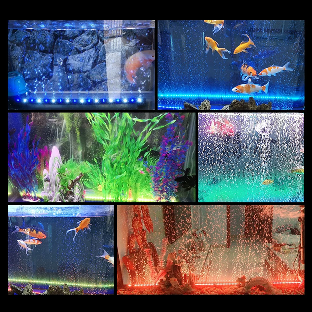 

Color Changing Bubble Lamp LED Aquarium Light for Fish Tank Plants Colors Slow Flashing Energy Saving Long Life Strong