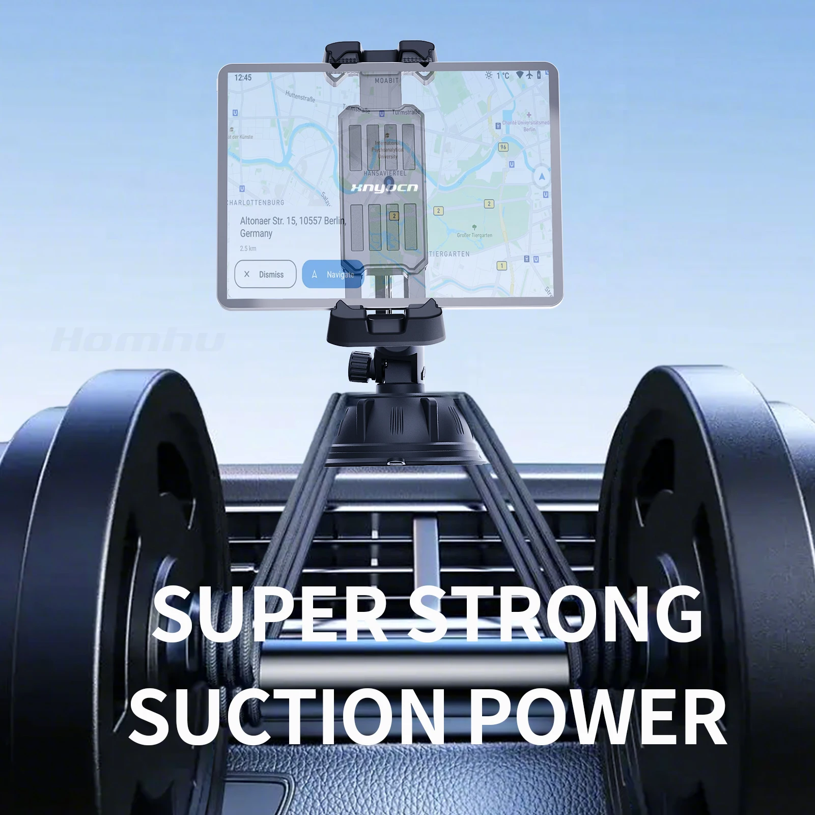 Großer Saugnapf-Autohalter für Tablets und Smartphones von 4-14 Zoll für Armaturenbrett, Windschutzscheibe, Schreibtisch und Wand, kompatibel mit iPad und Samsung – Detail 7