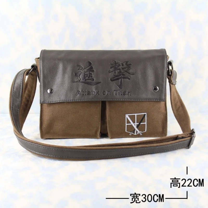 Anime Cartoon Attack On Titan Allen Shoulder Bag Student Bag Casual Bag School Bag Leather Bag Canvas School Bag Boys Xmas Gifts