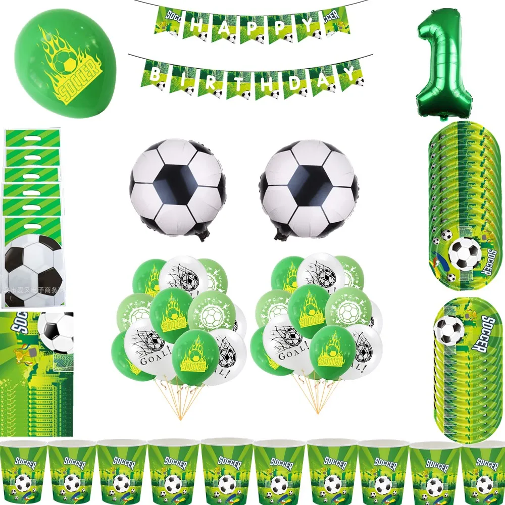 

Soccer Ball Football Themed Birthday Party Favors Disposable Tableware Cup Plate Gift Toys For Kids Birthday Party Decor Pinata