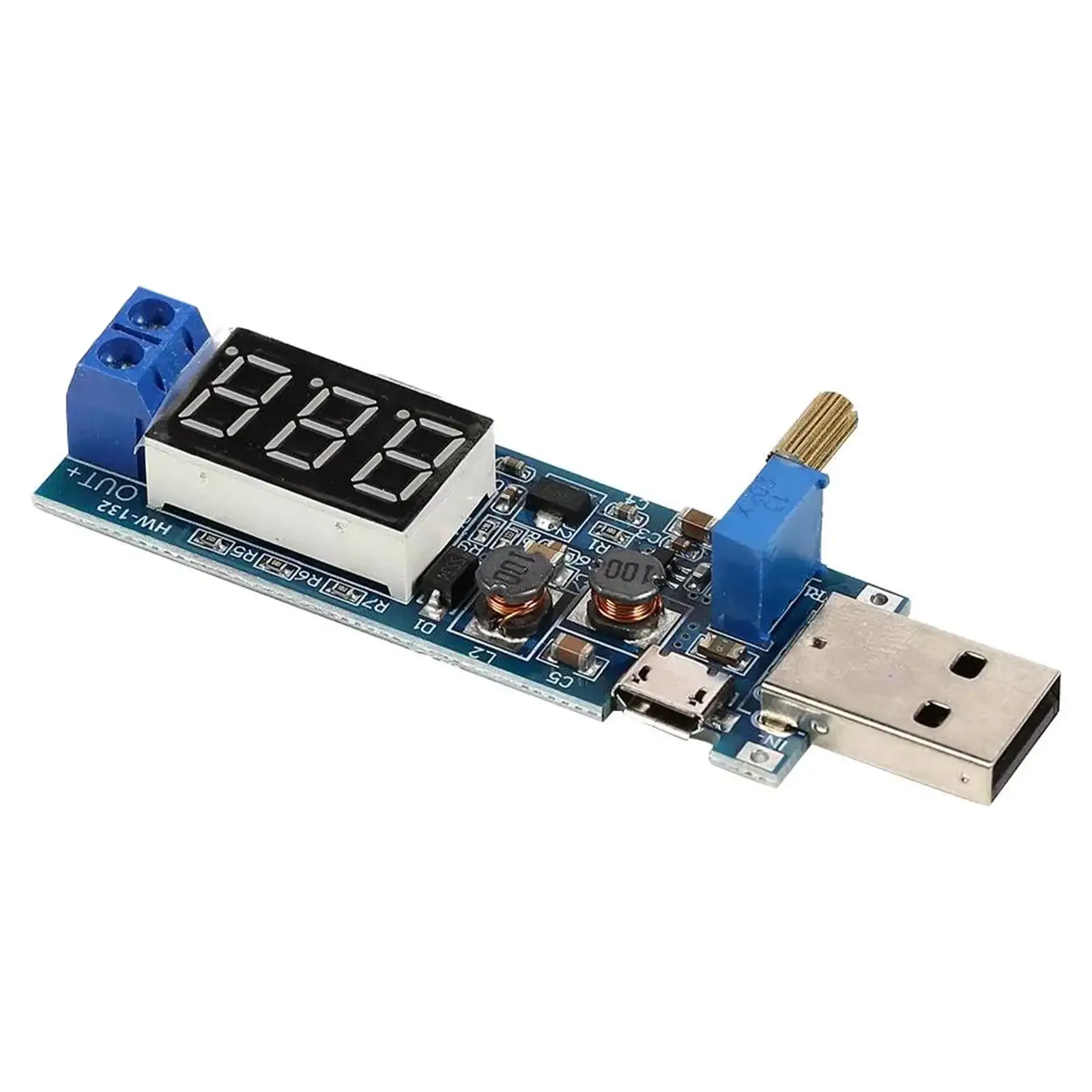 Digital Voltage Regulator with LCD Display for USB Power Source