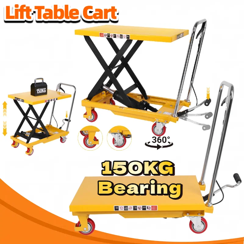

Тележка подъемного стола с подъемным столом Гидравлическая подъемная тележка Нескользящая подставка Электрическая тележка с электроподъемником для использования в складской мастерской