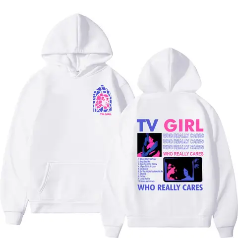 TV Girl Men's printed hoodie retro fashion sweatshirt Harajuku Y2k hoodie
