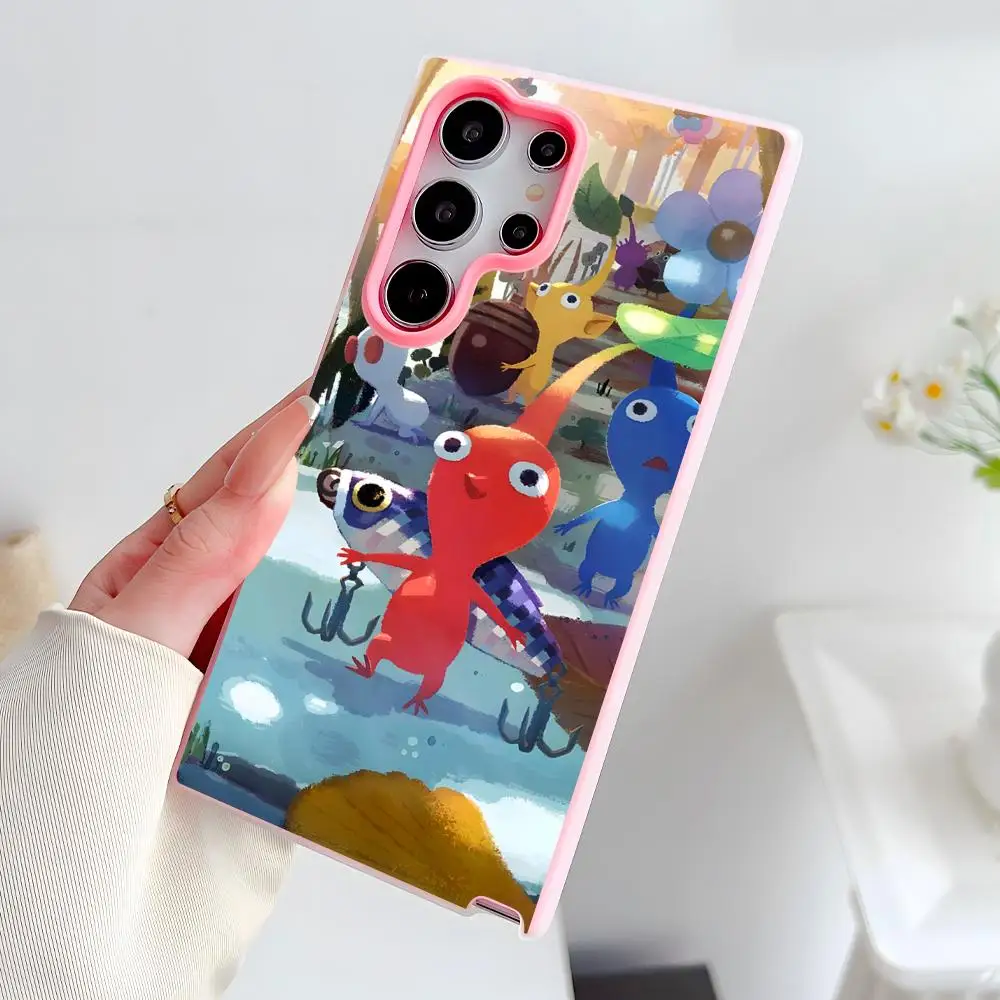 Game Pikmin Bloom Phone Case for Samsung Galaxy A 56 55 54 53 36 35 34 33 26 25 24 23 5G Jelly Dual Layer Pink Cover