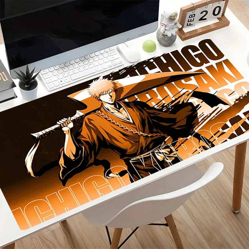 Popular Anime Mouse Pad Professional Gaming Accessories Lock Edge Game Keyboard Desk Mat B-bleach Rubber mousepad Smooth Surface