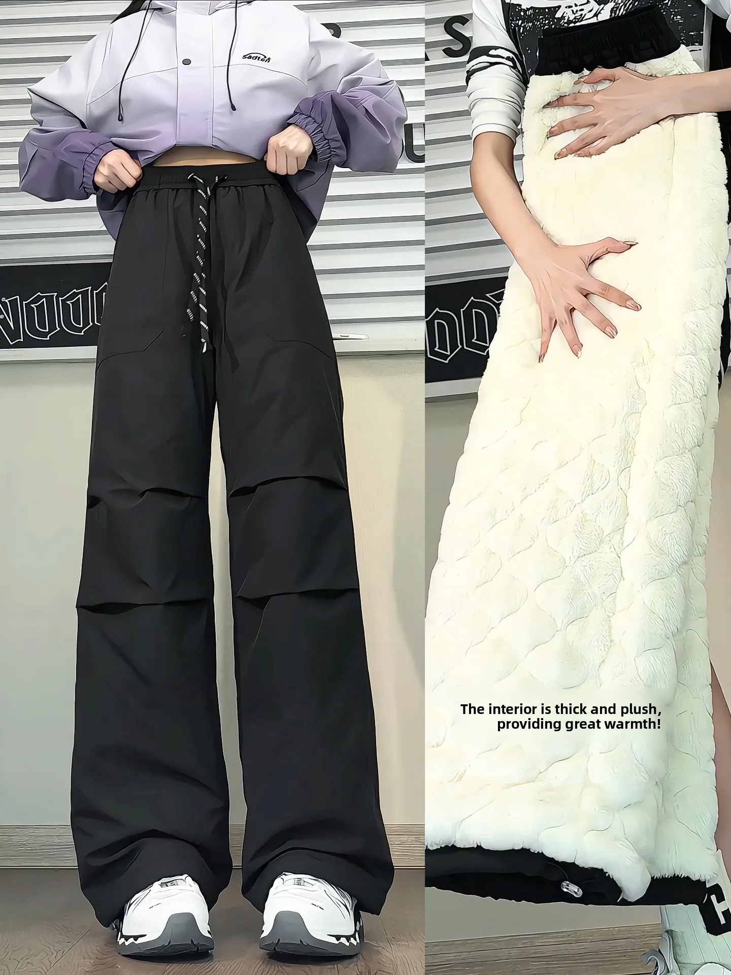 

Extreme Cold Resistant Thiened Cotton Trousers Men Women Winter Outdoor Skiing Pants Fce Lined Windproof Straight Leg Jeans