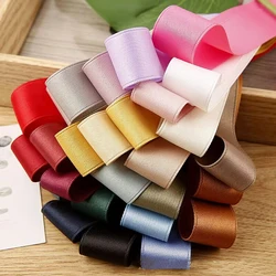 10 yardas 10 mm / 16 mm / 25 mm / 38 mm Mate código único Color poliéster / algodón cinta de poliéster arco de pelo DIY artesanía accesorios artesanales cinta ropa zapatos y sombreros materiales