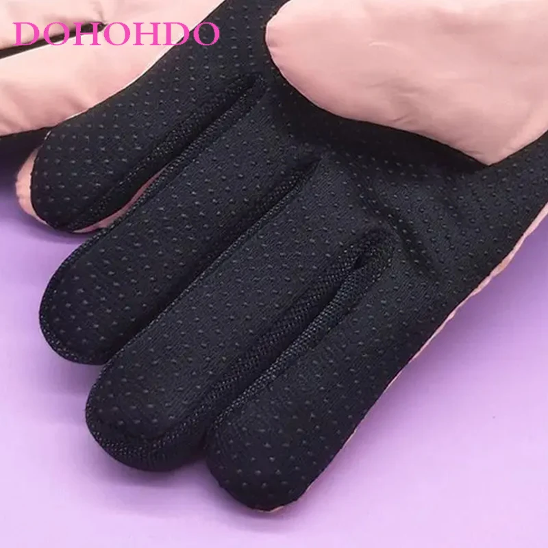 Skihandschoenen Heren Dames Warme winterzwarte handschoenen Plus fluweel gevoerd Fietsen Winddicht Buitensporten Winddichte motorhandschoenen