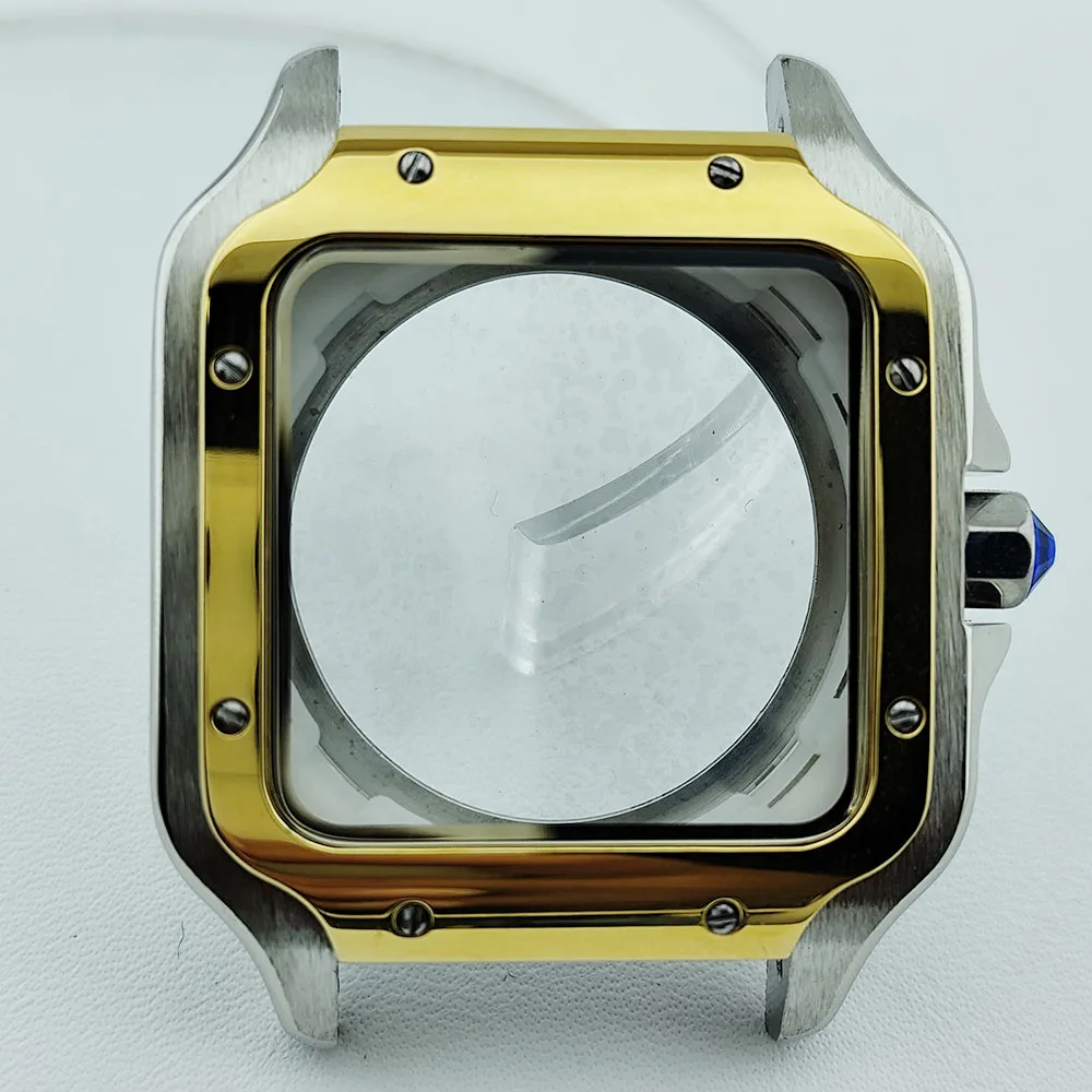 NH35 Case  square case 38mm men's watch stainless steel case folding buckle suitable for NH35 movement watches