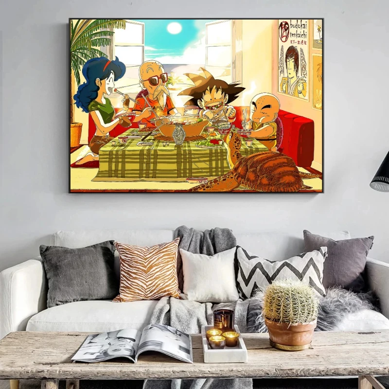 High Quality Canvas Bandai Anime Dragon Ball Sun Goku HD Picture Poster Decorative Art Interior Paintings Fashion Wall Paintings