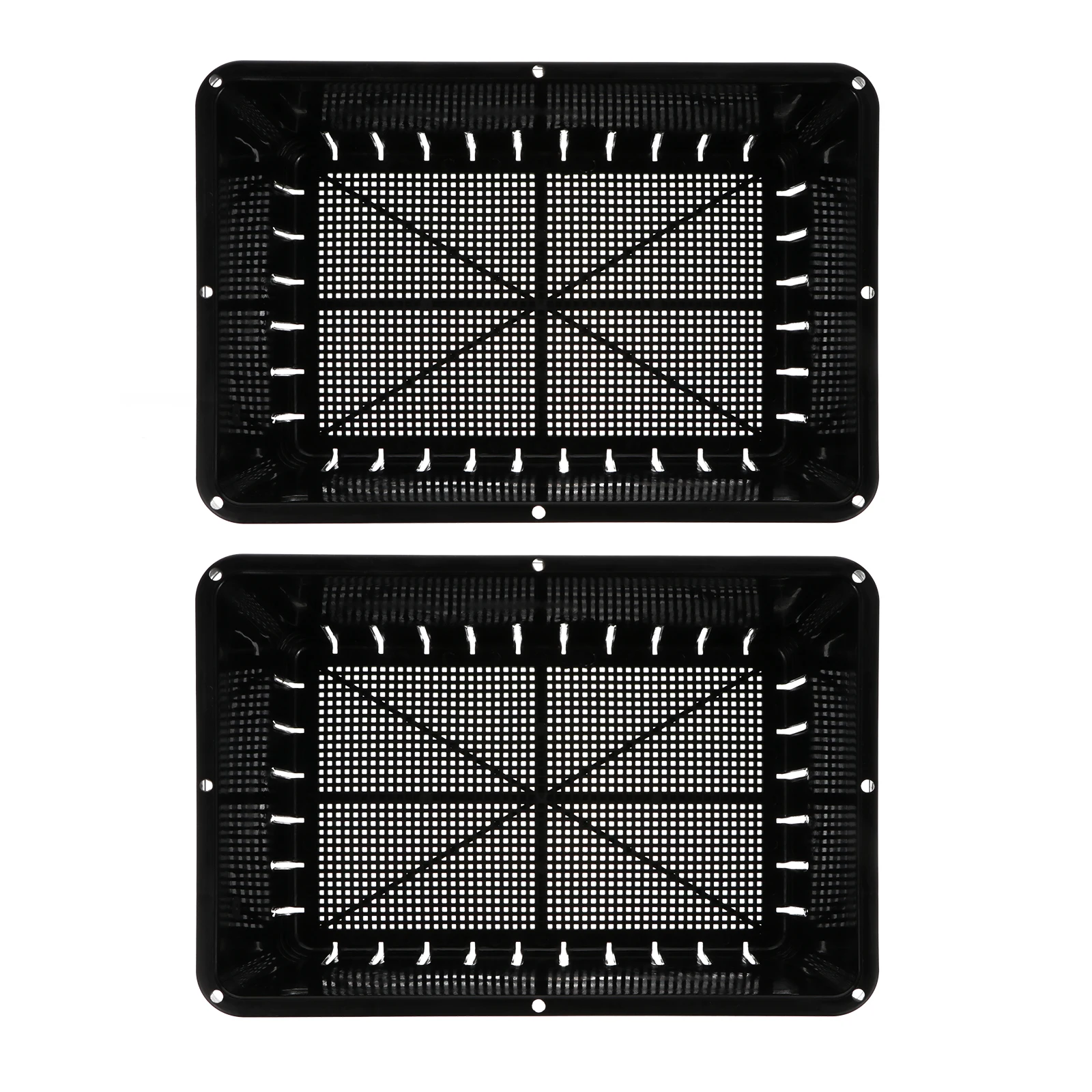 

2 Pcs Seedling Pot Starter Trays Drainage Holes Plant Breeding Healthy Growth Garden Propagator Set Sprouter Tray