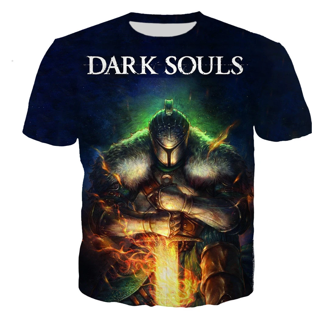 New Dark Souls T-Shirts Game 3D Print Streetwear Men Women Casual Fashion Oversized Short Sleeve T Shirt Kids Tees Tops Clothing