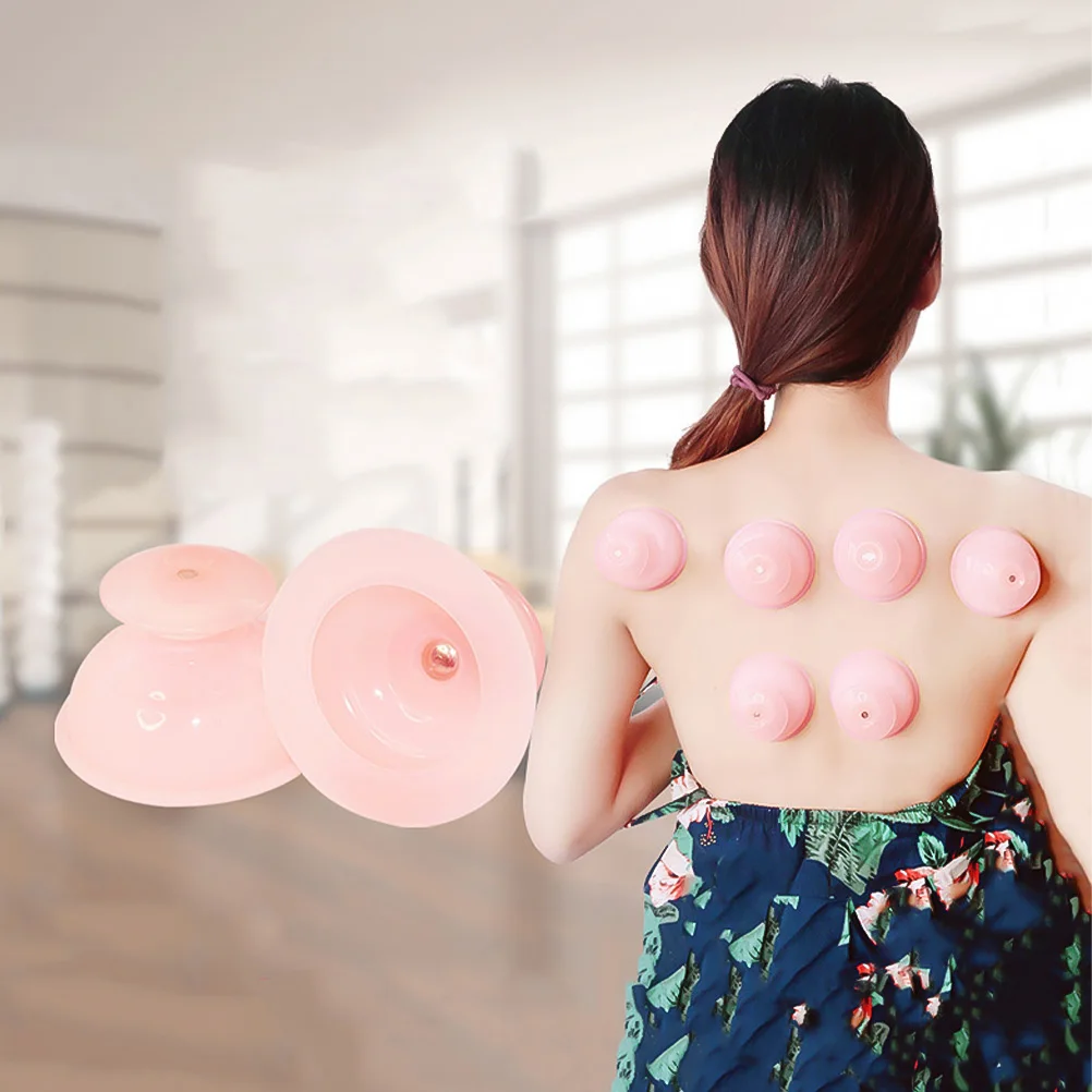 

4pcs Cupping Therapy Cup Flameless Vacuum Massagers for Body Apparatus Strong Adsorption Easy Use Home Salon Silicone PP