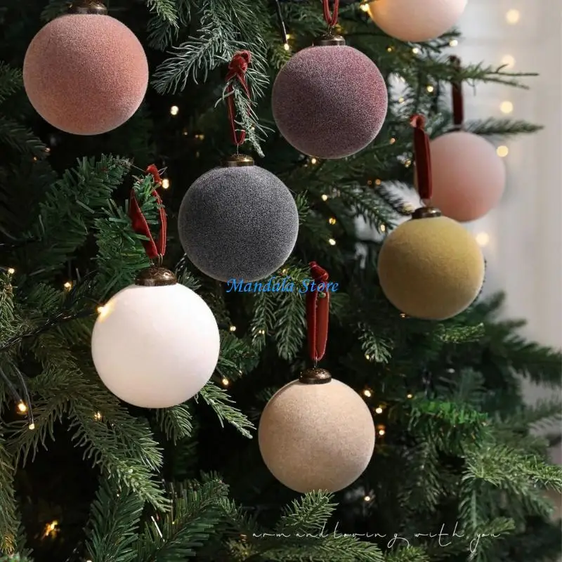 

U2JC Christmas decorations, shatterproof Christmas silk ball ornaments, Christmas tree winter holiday decorations, festive 9 set